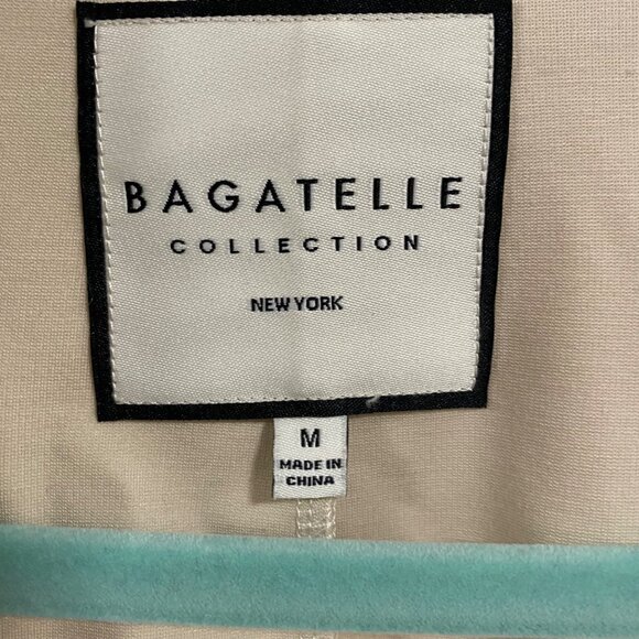 Bagatelle Colelction Tan Waterfall Open Cardigan w/Faux Leather Arm Patches Size - Picture 4 of 8